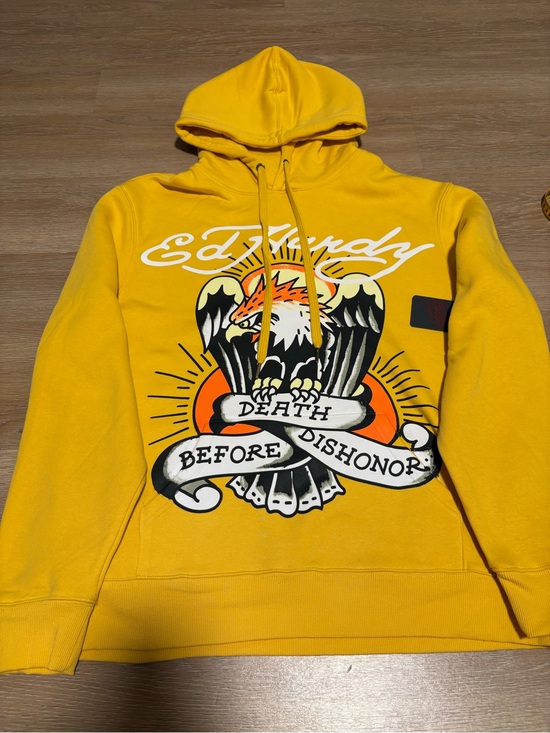 Ed Hardy Other - Ed Hardy DEATH BEFORE DISHONOR FLEECE PULLOVER HOODIE